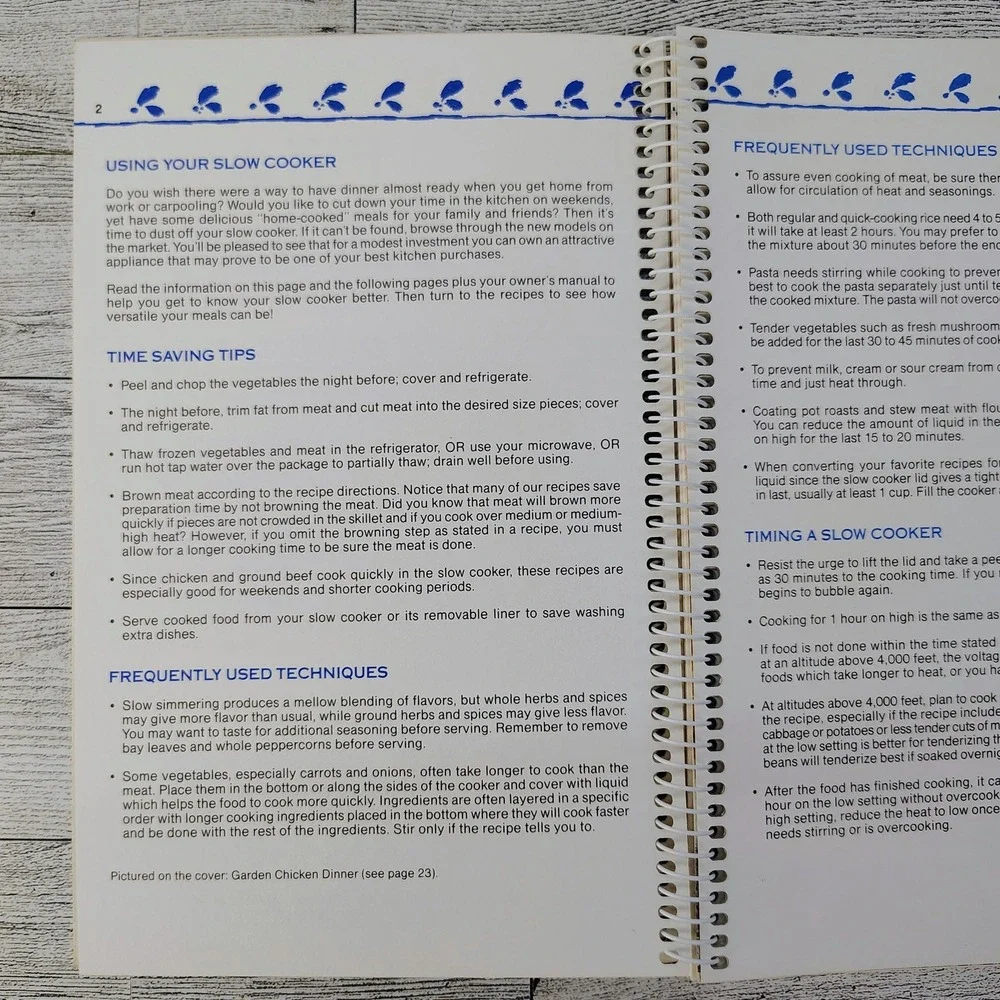 Fix & Forget 60 Slow Cooker Recipes Current Inc 1989 Vintage‎ Spiral Cookbook